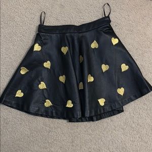 Forever 21 Black and Gold Circle skirt